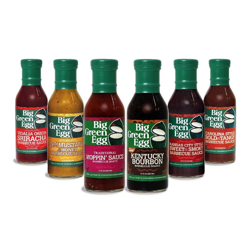 Big Green Egg BBQ Sauce|Bold & Tangy Carolina Style|KC Sweet Heat Blend|Sweet Kentucky Bourbon Grilling Glaze|Sweet & Smoky Kansas City Style|Traditional Moppin Sauce Barbecue Baste (Discontinued)|Vidalia Onion Sriracha|Zesty Mustard & Honey (Discontin