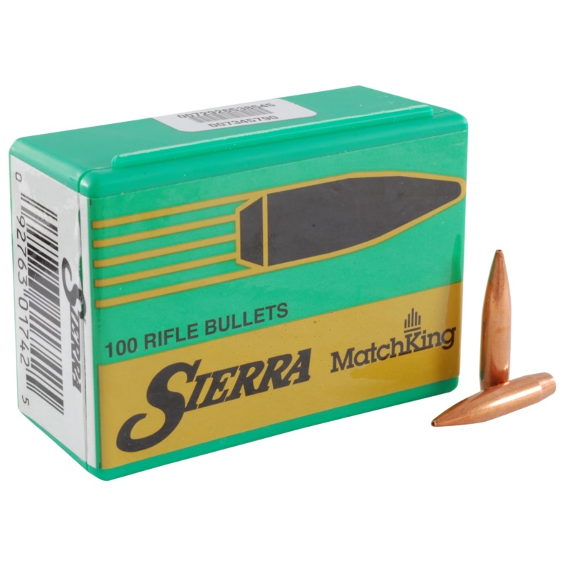 Sierra MatchKing Bullets 22 Caliber (224 Diameter) 80 Grain Hollow Point Boat Tail (50Pk)