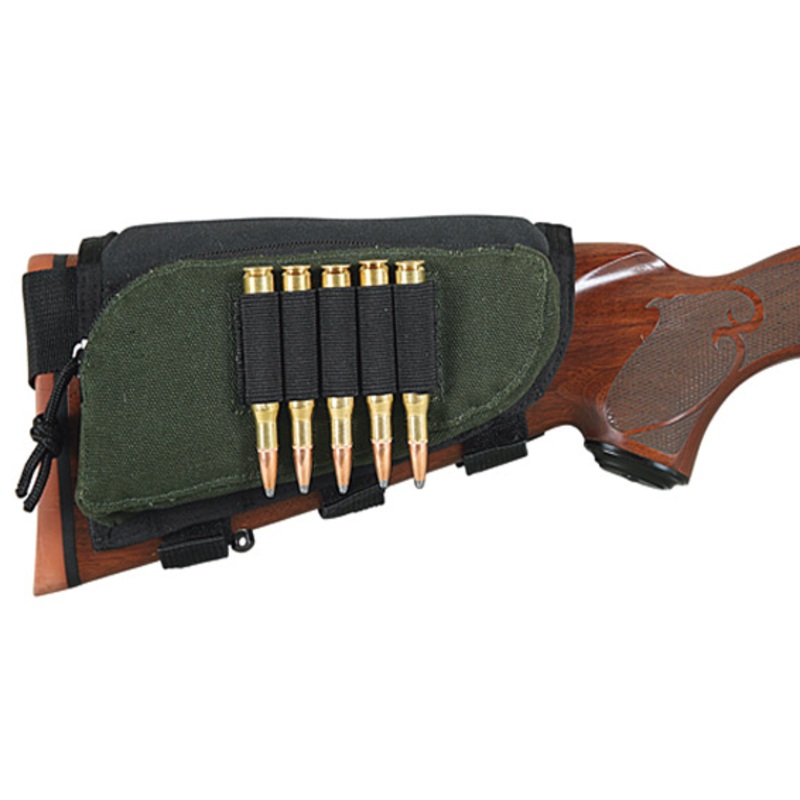 Allen Velcro Butt Stock Shell Holder with Zip Pocket 5 Round – RN (20550)
