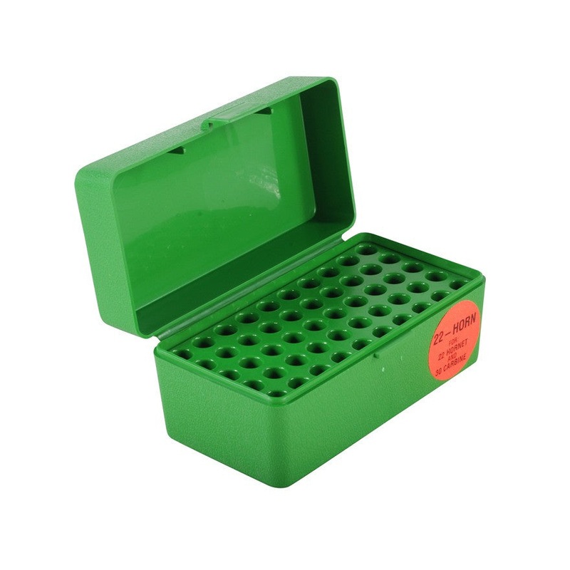 MTM Flip-Top Ammo Box 22 Hornet, 223 Remington, 30 Carbine 50-Round