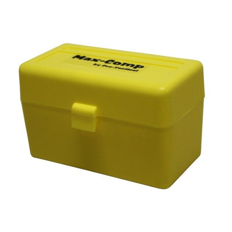 Pro-Tactical Max Comp Ammo Box Large Rifle 50 Round Yellow Fits .25-06, .270, .30-06
