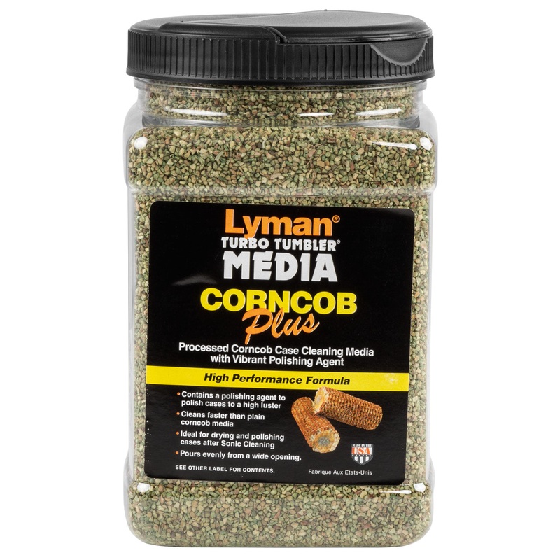 Lyman Easy Pour Turbo Brass Cleaning Media – Treated Green Corn Cob (2lb)