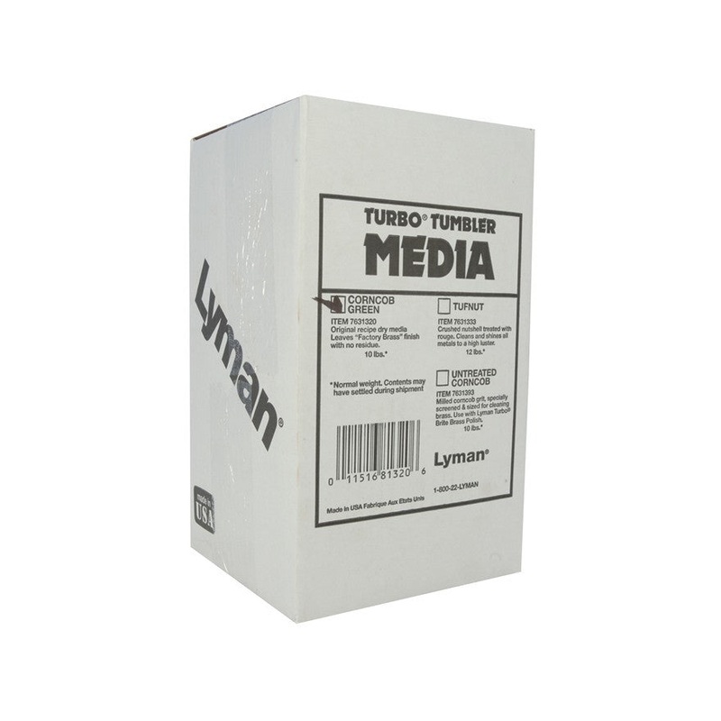 Lyman Turbo Brass Cleaning Media – Treated Green Corn Cob (10lb Box)