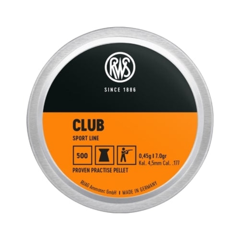 RWS Club 177 Cal Air Pellets 7.0gr / 0.45g (500pk)