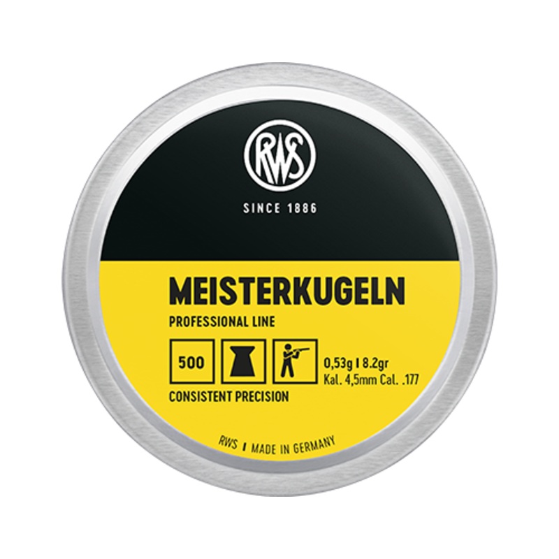 RWS Meisterkugeln 177 Cal Air Pellets 8.2gr / 0.53g (4,50mm) (500pk)
