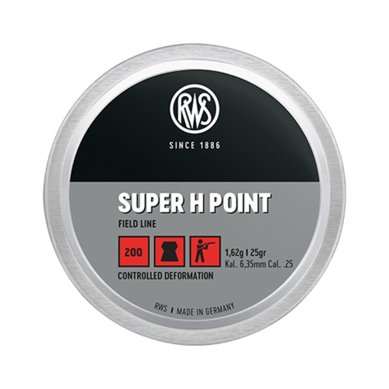 RWS Super-H-Point 25 Cal Air Pellets 25gr / 1.62g (200pk)
