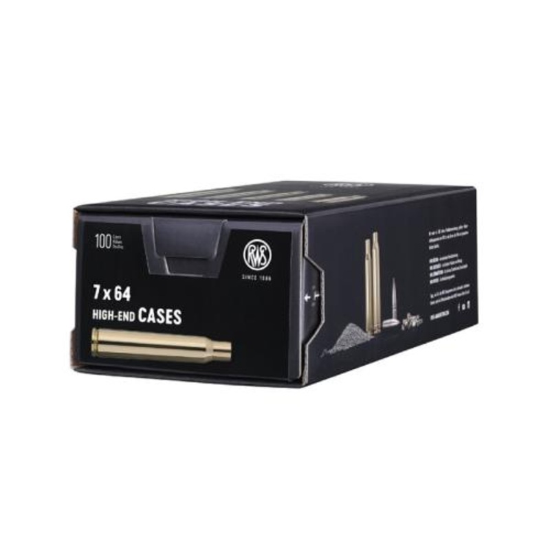 RWS Unprimed Brass Cases 7×64 Brenneke (100pk)