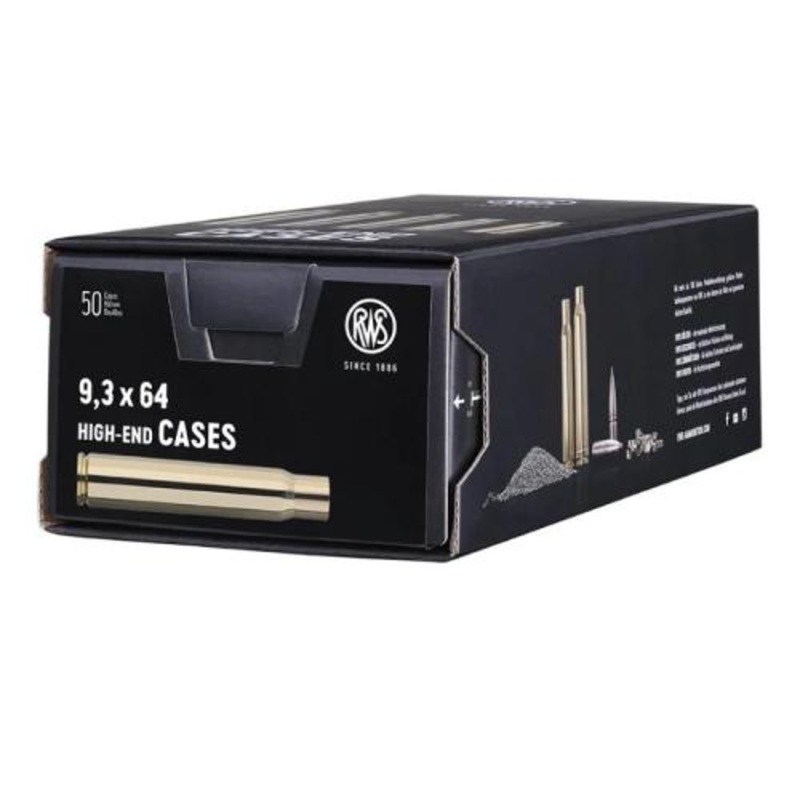 RWS Unprimed Brass Cases 9.3×64 (50pk)