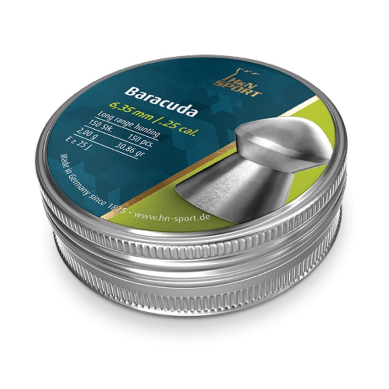 H&N Baracuda 25 Cal Air Pellets 30.86gr / 2,00g (150pk)