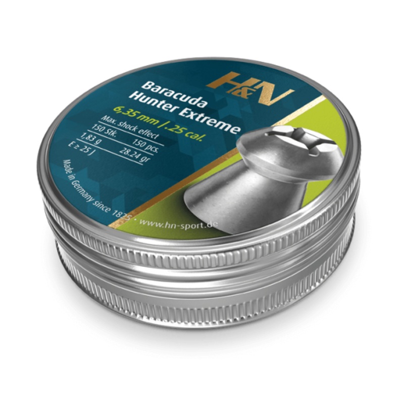 H&N Baracuda Hunter Extreme 25 Cal Air Pellets 28.40gr / 1,84g (150pk)