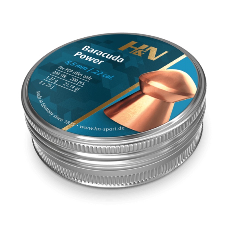 H&N Baracuda Power 22 Cal Air Pellets 21.14gr / 1,37g (200pk)