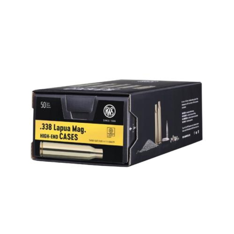 RWS Unprimed Brass Cases 338 Lapua Magnum (50pk)