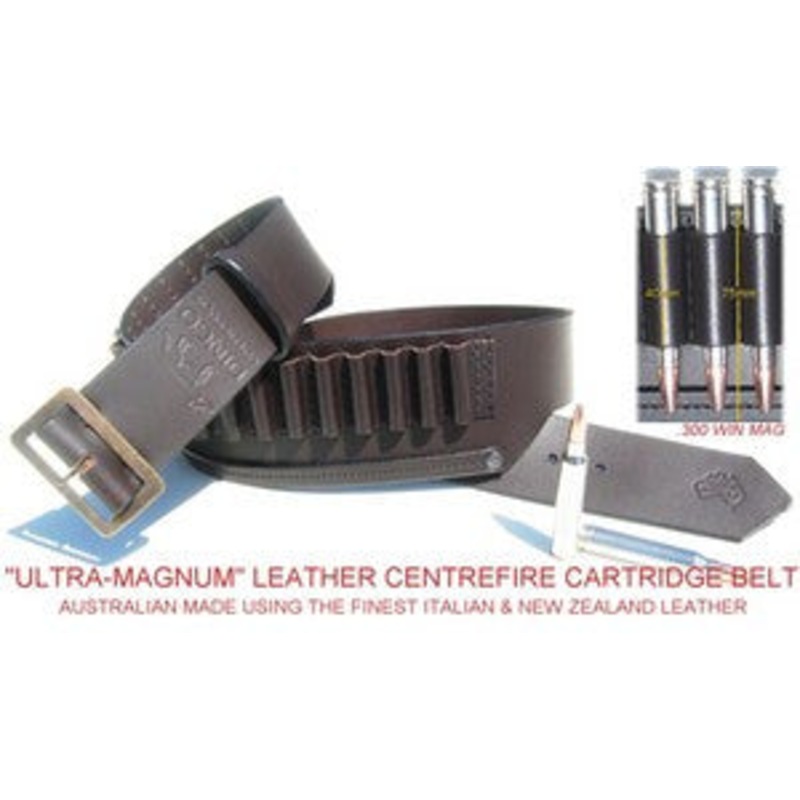 Dingo Leather Centrefire Belt Magnum Calibres 42-52