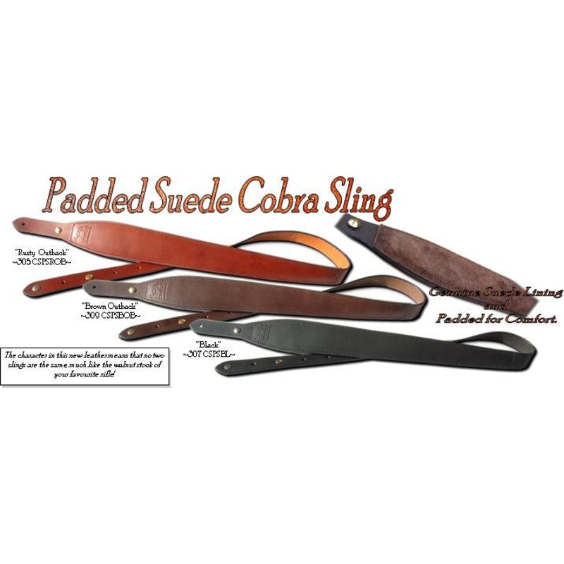 Dingo Leather Padded Suede Cobra Sling Rusty Outback