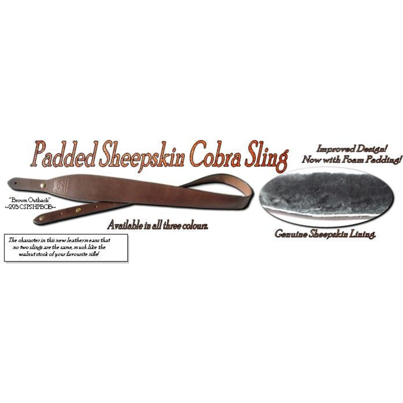 Dingo Leather Premium Sheepskin Cobra Sling Black