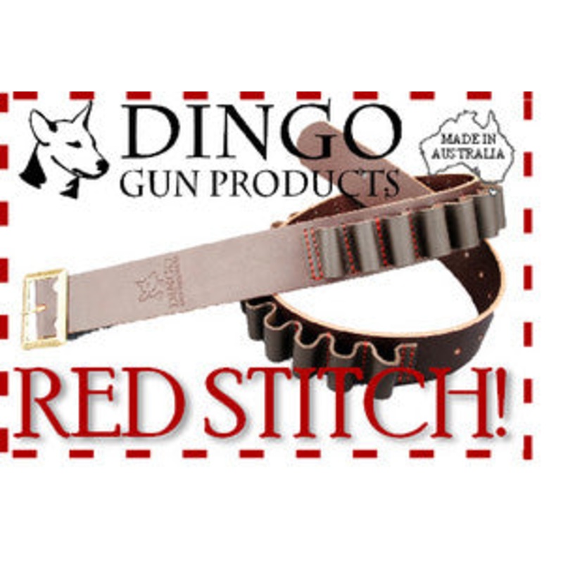 Dingo Leather Redstitch standardshot Belt 410G