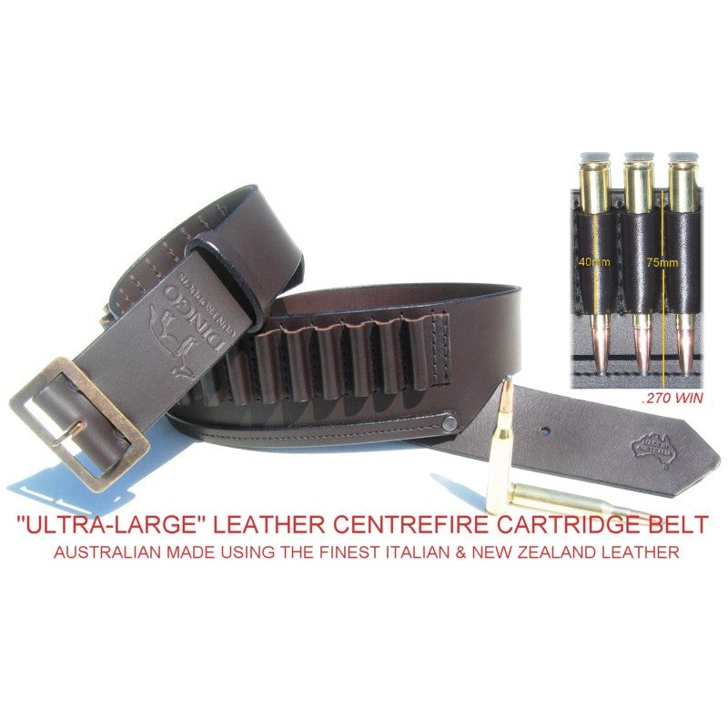 Dingo Leather Ultra Large Centrefire Belt 32-38