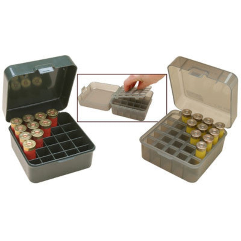 MTM Shotshell Box 25 Round Flip-Top 12 20 Gauge up to 3 Green
