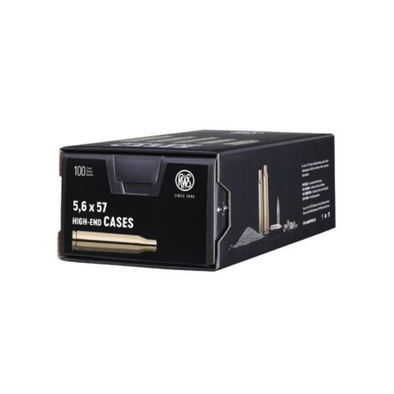 RWS Unprimed Brass Cases 5.6×57 (100pk)