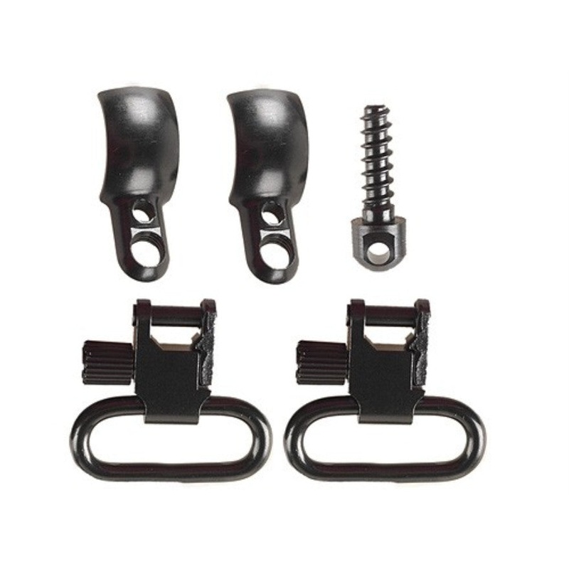 Uncle Mike’s Quick Detachable Magnum Band Sling Swivel Set with 0.775 – 0.825 Barrel or Magazine Tube 1 Loops Black (1592-2)