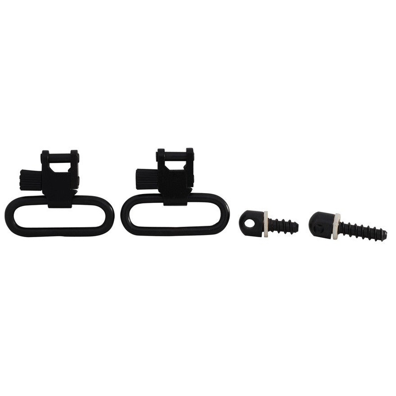 Uncle Mike’s Quick Detachable Wood Screw Type Sling Swivel Set 1-1/4 Loops Black (1311-3)