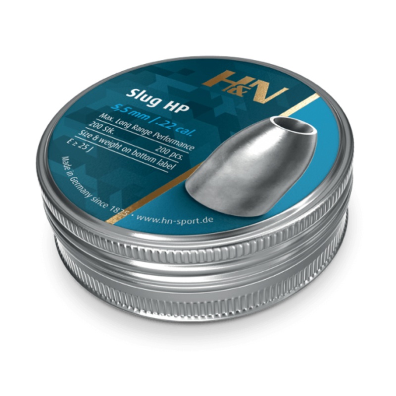 H&N Slug HP (.218) 22 Cal Air Pellets 27gr / 1,74g (200pk) (24388)