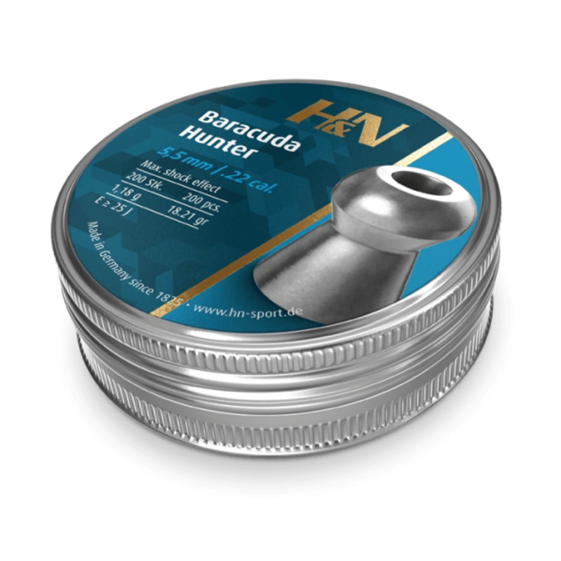 H&N Baracuda Hunter 22 Cal Air Pellets 18.21gr / 1,18g (200pk)