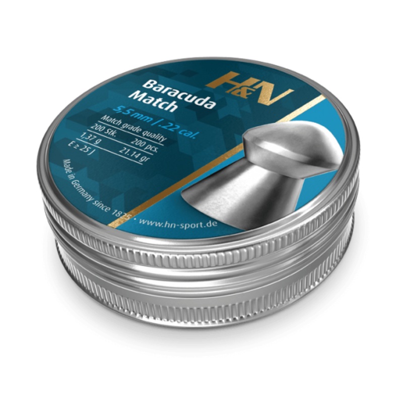 H&N Baracuda Match 22 Cal Air Pellets 21.14gr / 1,37g (200pk)