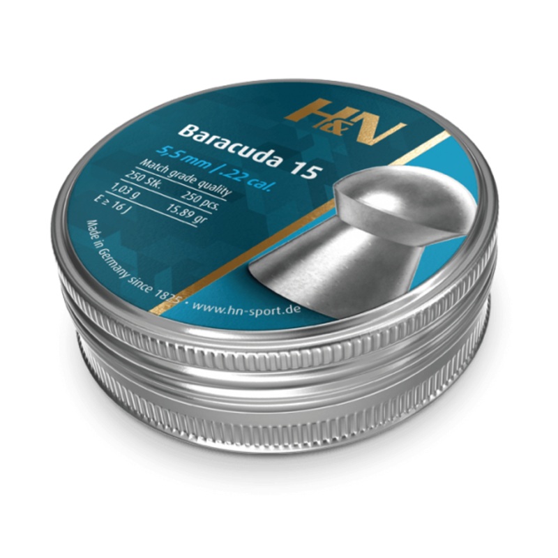 H&N Baracuda 15 22 Cal Air Pellets 15.89gr / 1,03g (250pk)