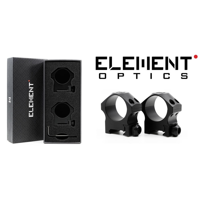 Element Optics 30mm Accu-Lite Weaver/Picatinny Rings Matte High (54002)