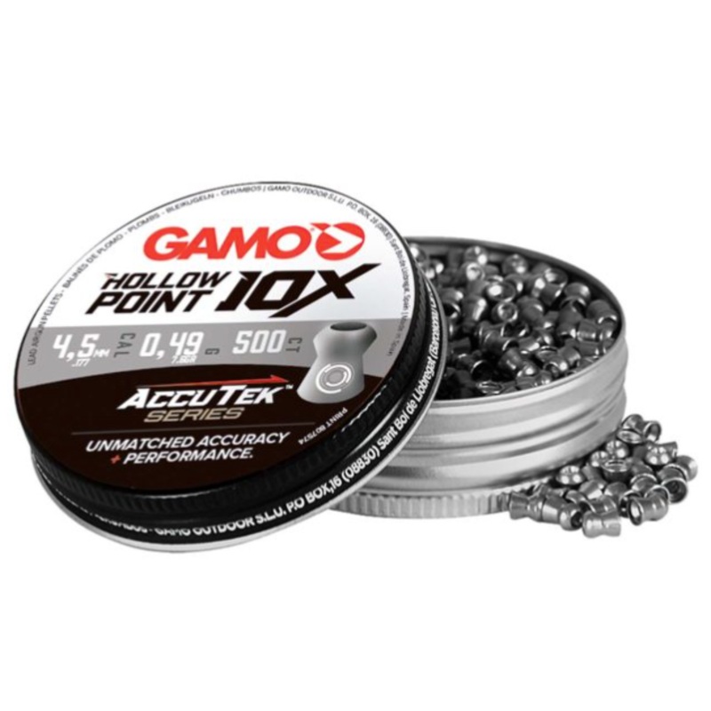 Gamo Hollow Point 10X Accutek 177 Cal Air Pellets 7.69gr / 0,49g (500pk)