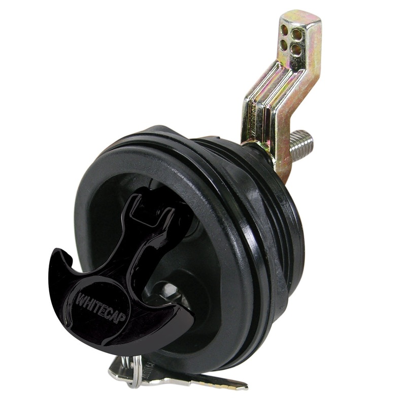 Whitecap T-Handle Latch – Nylon Black/Black – Locking [3226BC]