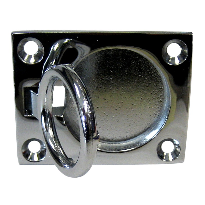 Whitecap Flush Pull Ring – CP/Brass – 2 x 2-1/2 [S-3362C]