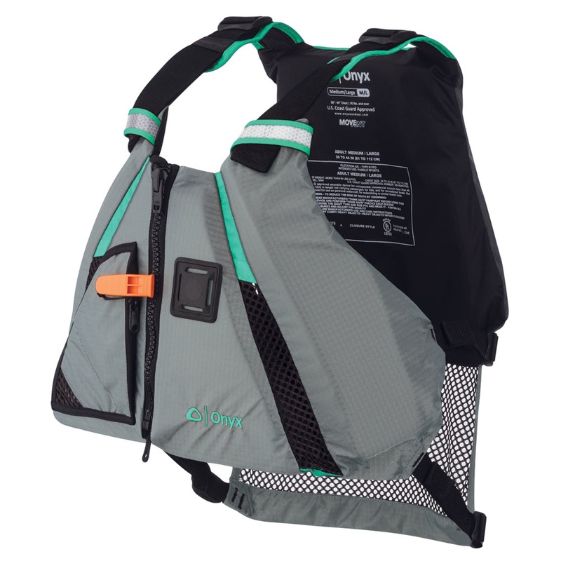 Onyx MoveVent Dynamic Paddle Sports Life Vest – XL/2XL – Aqua [122200-505-060-15]