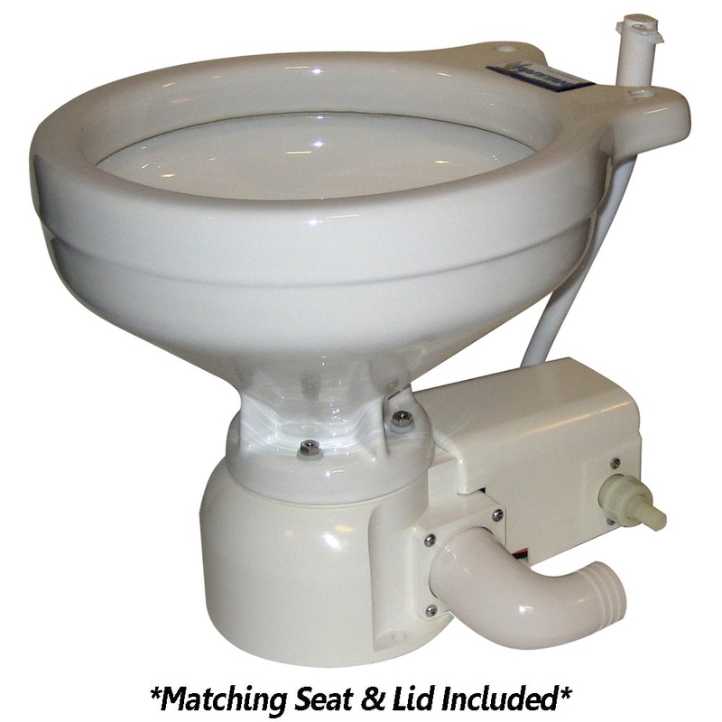Raritan Sea Era Toilet – Household Style – Freshwater Solenoid – Straight  90 Discharge – Smart Toilet Control – 12v [162HF012]