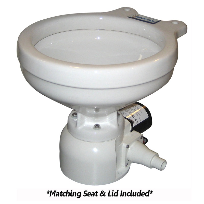 Raritan Sea Era Toilet – Marine Size – Remote Intake Pump – Straight  90 Discharge – Smart Toilet Control – 12v [162MR012]