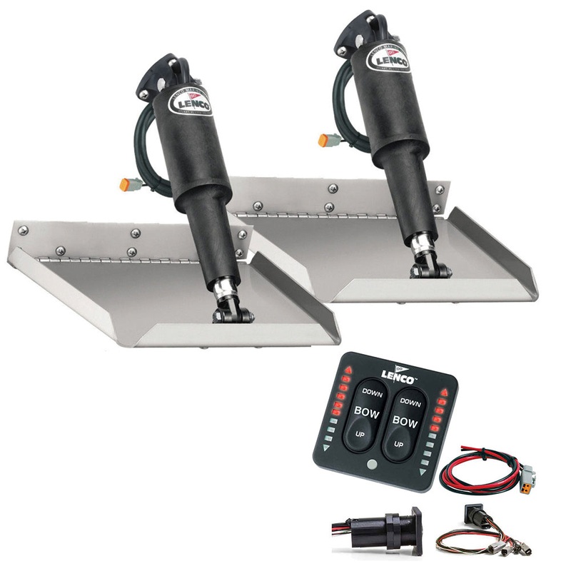 Lenco 9 x 12 Edge Mount Trim Tab Kit w/LED Indicator Switch Kit [TT9X12EI]