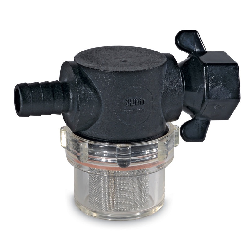 Shurflo by Pentair Swivel Nut Strainer – 1/2 Barb Inlet – Clear Bowl [255-325]
