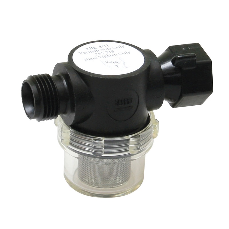 Shurflo by Pentair Swivel Nut Strainer – 1/2 Pipe Inlet – Clear Bowl [255-315]