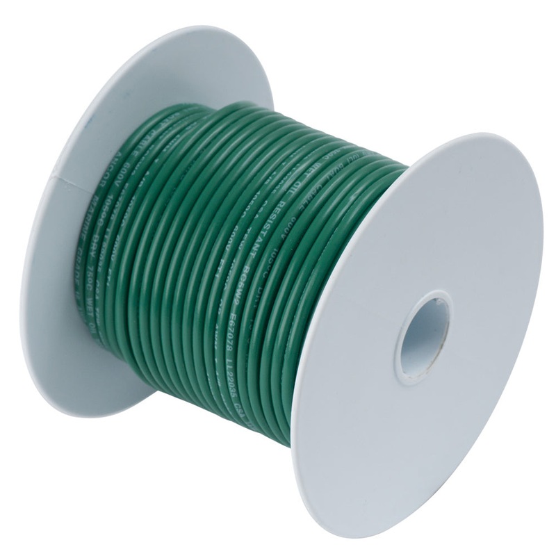 Ancor Green 14AWG Tinned Copper Wire – 100′ [104310]