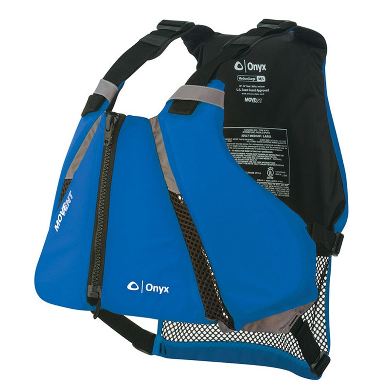 Onyx MoveVent Curve Paddle Sports Life Vest – M/L – Blue [122000-500-040-16]