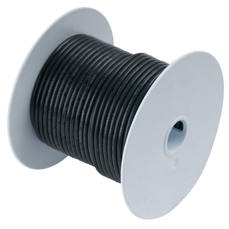 Ancor Black 18 AWG Tinned Copper Wire – 100′ [100010]