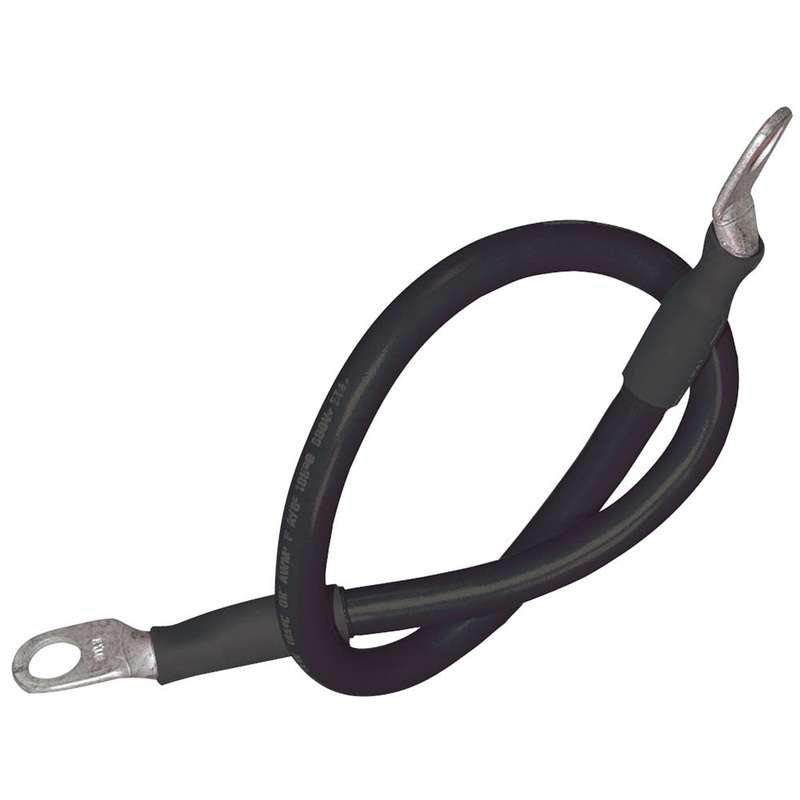 Ancor Battery Cable Assembly, 2 AWG (34mm) Wire, 5/16 (7.93mm) Stud, Black – 32 (81.2cm) [189144]