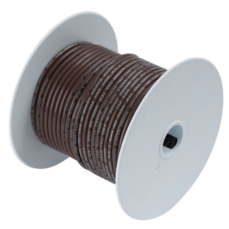 Ancor Brown 10 AWG Tinned Copper Wire – 100′ [108210]