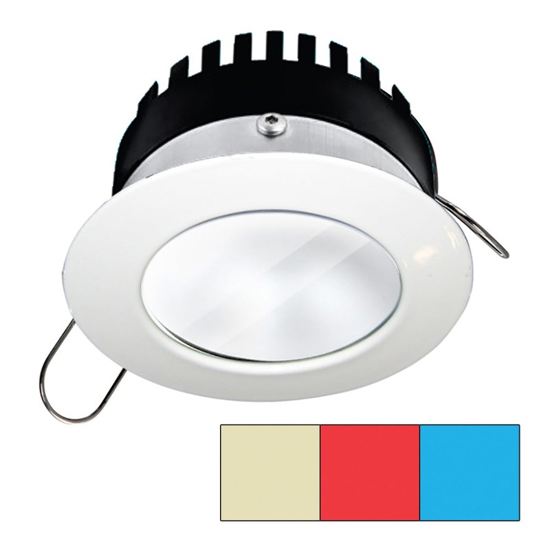i2Systems Apeiron Pro A503 – 3W – Round – Warm White, Red  Blue – White Finish [A503-31CBBR-HE]