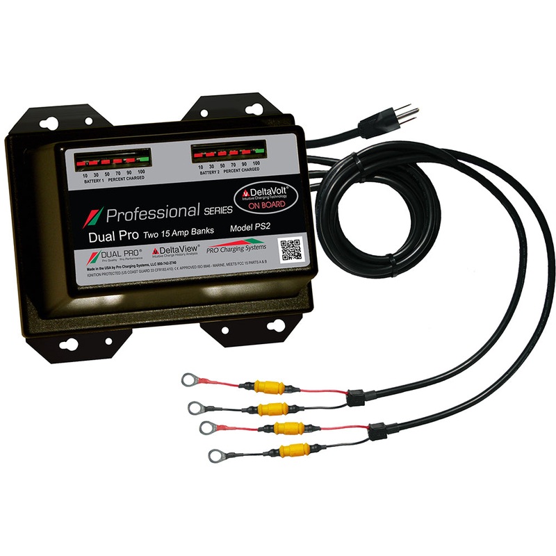 Dual Pro Professional Series Battery Charger – 30A – 2-15A-Banks – 12V/24V [PS2]