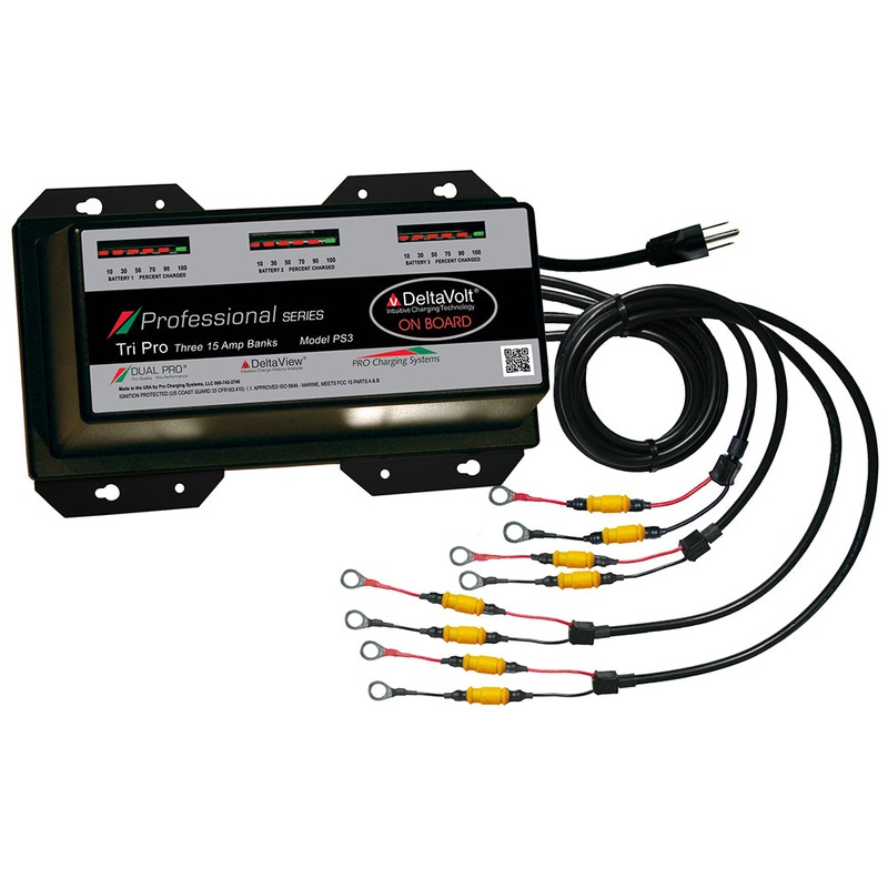 Dual Pro Professional Series Battery Charger – 45A – 3-15A-Banks – 12V-36V [PS3]
