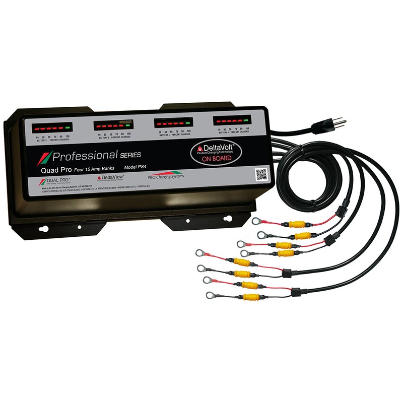 Dual Pro Professional Series Battery Charger – 60A – 4-15A-Banks – 12V-48V [PS4]