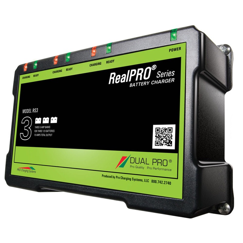 Dual Pro RealPRO Series Battery Charger – 18A – 3-6A-Banks – 12V-36V [RS3]