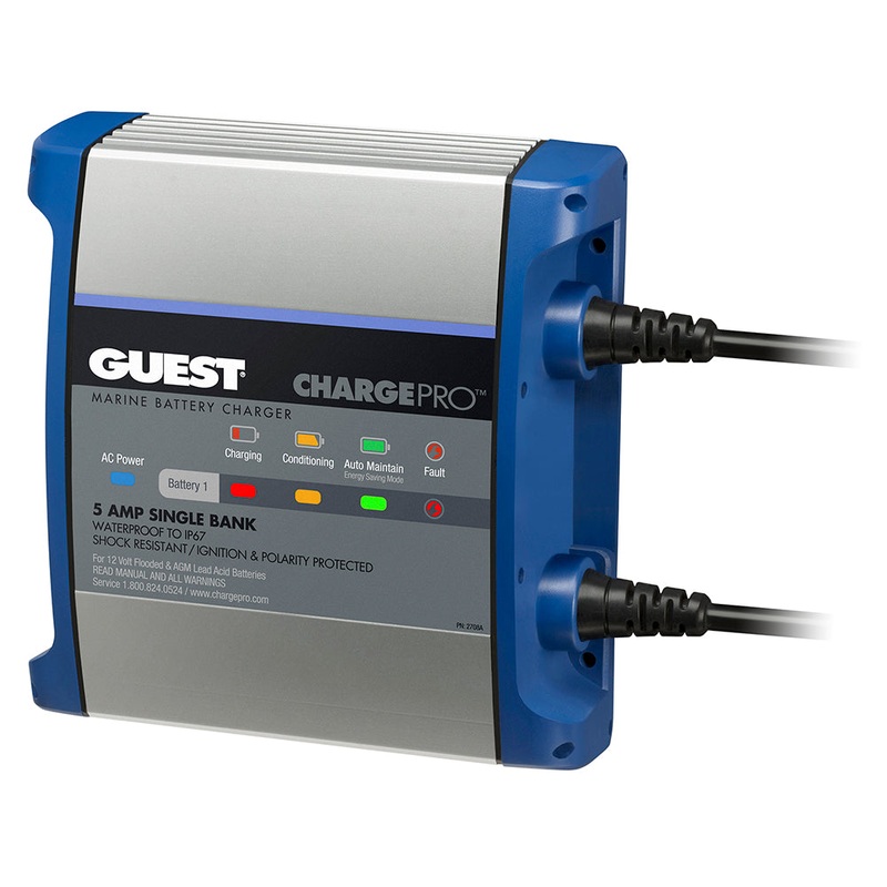 Guest On-Board Battery Charger 5A / 12V – 1 Bank – 120V Input [2708A]